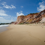 Clay cliffs eroded from the South Coast of the State of Paraíba