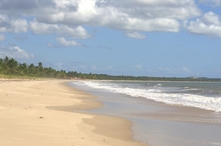 Pratigi beach near the small town of Itubera