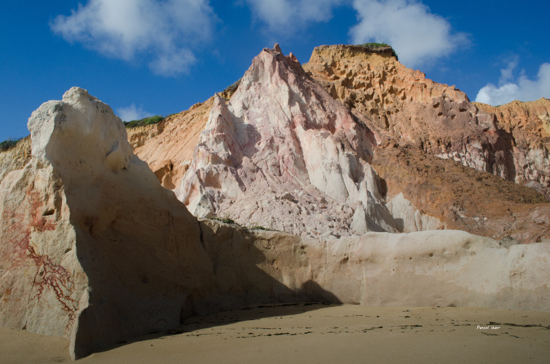 Clay cliffs eroded from the South Coast of the State of Paraíba