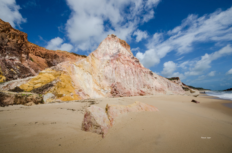 Clay cliffs eroded from the South Coast of the State of Paraíba