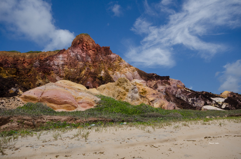 Clay cliffs eroded from the South Coast of the State of Paraíba